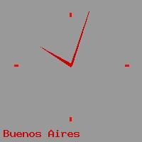 Best call rates from Australia to ARGENTINA. This is a live localtime clock face showing the current time of 6:11 pm Wednesday in Buenos Aires.